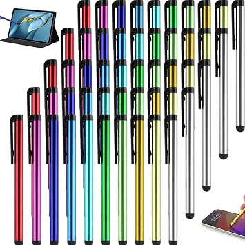 FYSL 50 Pieces Universal Capacitive Touch Pens, Stylus Pen With Clip Design for Tablet, iPad, Smartphone, Samsung Galaxy