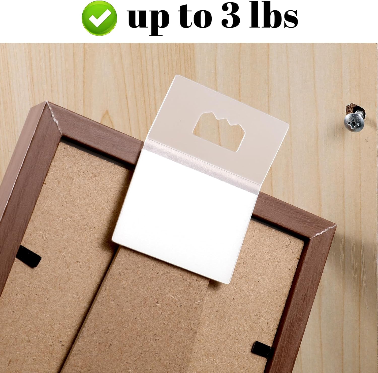 50Pcs Adhesive Foamboard Hanger Picture Hangers Hooks Sawtooth No Nail Poster Hanging Plastic Picture Frame Hooks for Back of Frames on Walls