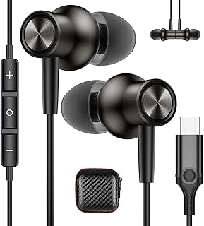 usb c earphones for Samsung Galaxy A55 A35 A54 A34 A53 S24 FE S23 In Ear Earbuds with Microphone Cable Type C Connection U…