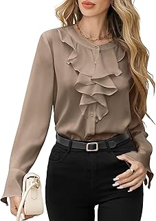 AGSEEMWomens Button Down Satin Ruffle Lahore, Karachi - Pakistan