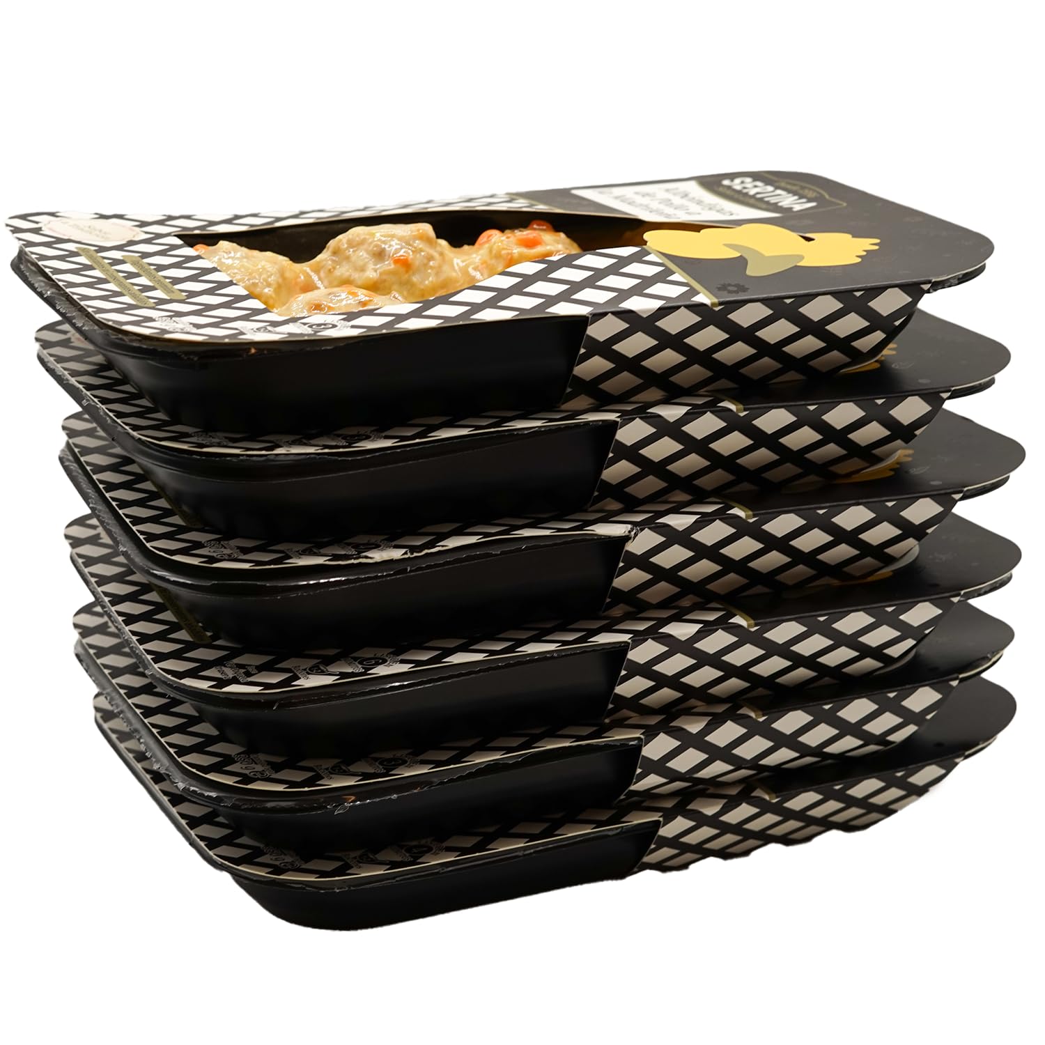 Sertina Platos Preparados Gourmet Pack SURTIDO MIX 6 x 350g - Pollo con miel y mostaza, al ajillo, Lasaña Pularda, Albóndigas a la Madrileña, Berenjenas Rellenas, Paella Valenciana