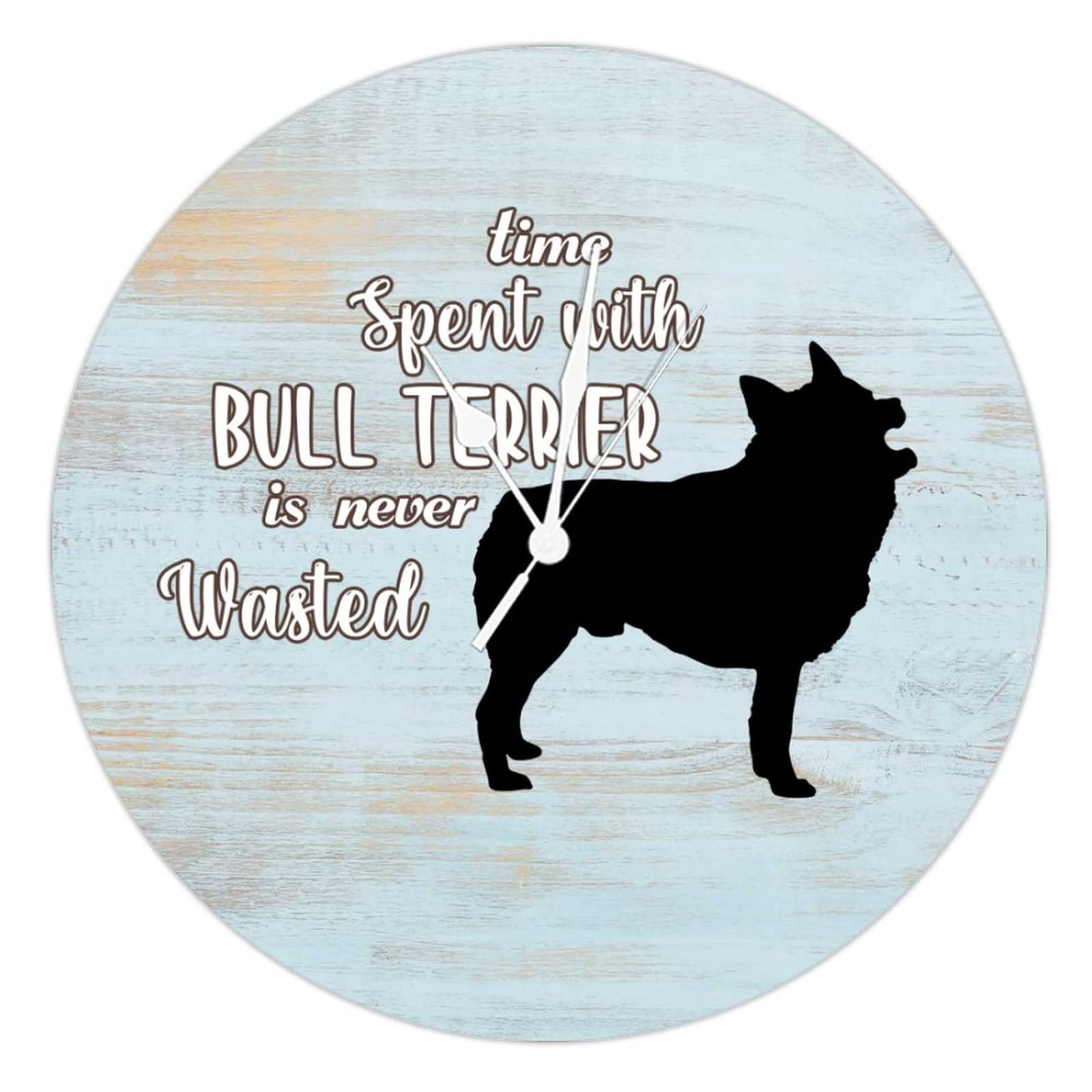 Horloge murale en bois 38,1 cm grand format races de chiens