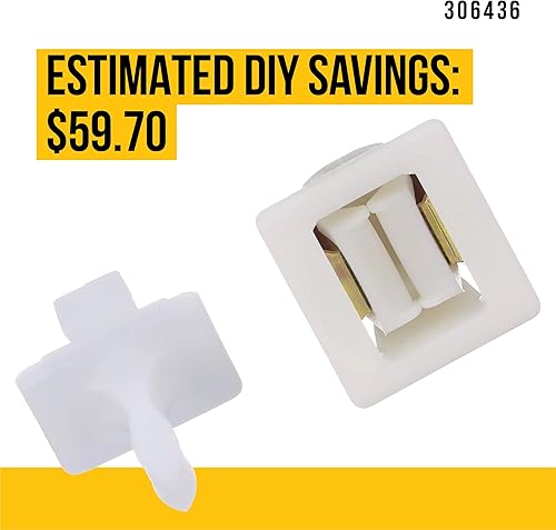 Miniatura 4 de 306436 Pestillo de puerta  Compatible con lavadora secadora Whirlpool Maytag Amana International Jenn-Air  Sustituye a AP4037288 19950209 306436VP