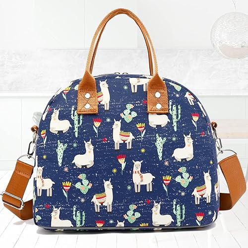 Miniatura 8 de FlowFly Fiambrera térmica con correa de hombro y asas para mujer, hombre y niños, amplia y reutilizable, congelable, bolso organizador de alimentos