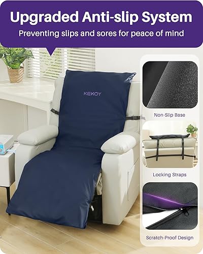 Miniatura 5 de Kekoy Almohadilla de colchón de presión de aire alterna para cama y silla reclinable, diseño antideslizante mejorado, cojín de alivio de presión y
