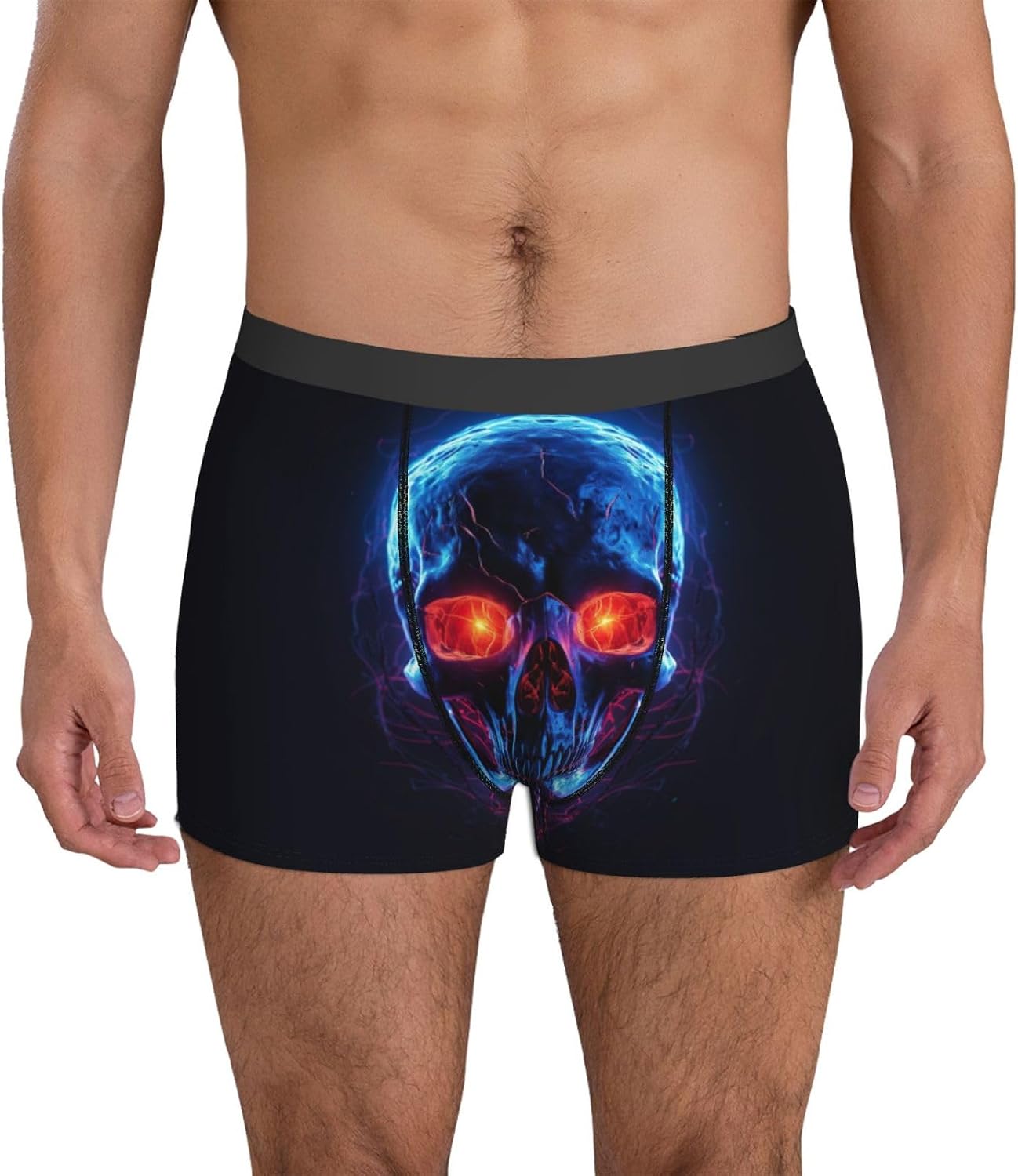 Halloween Skull print Men's boxers, men's stretch leggings shorts Soft breathable boxer underwear