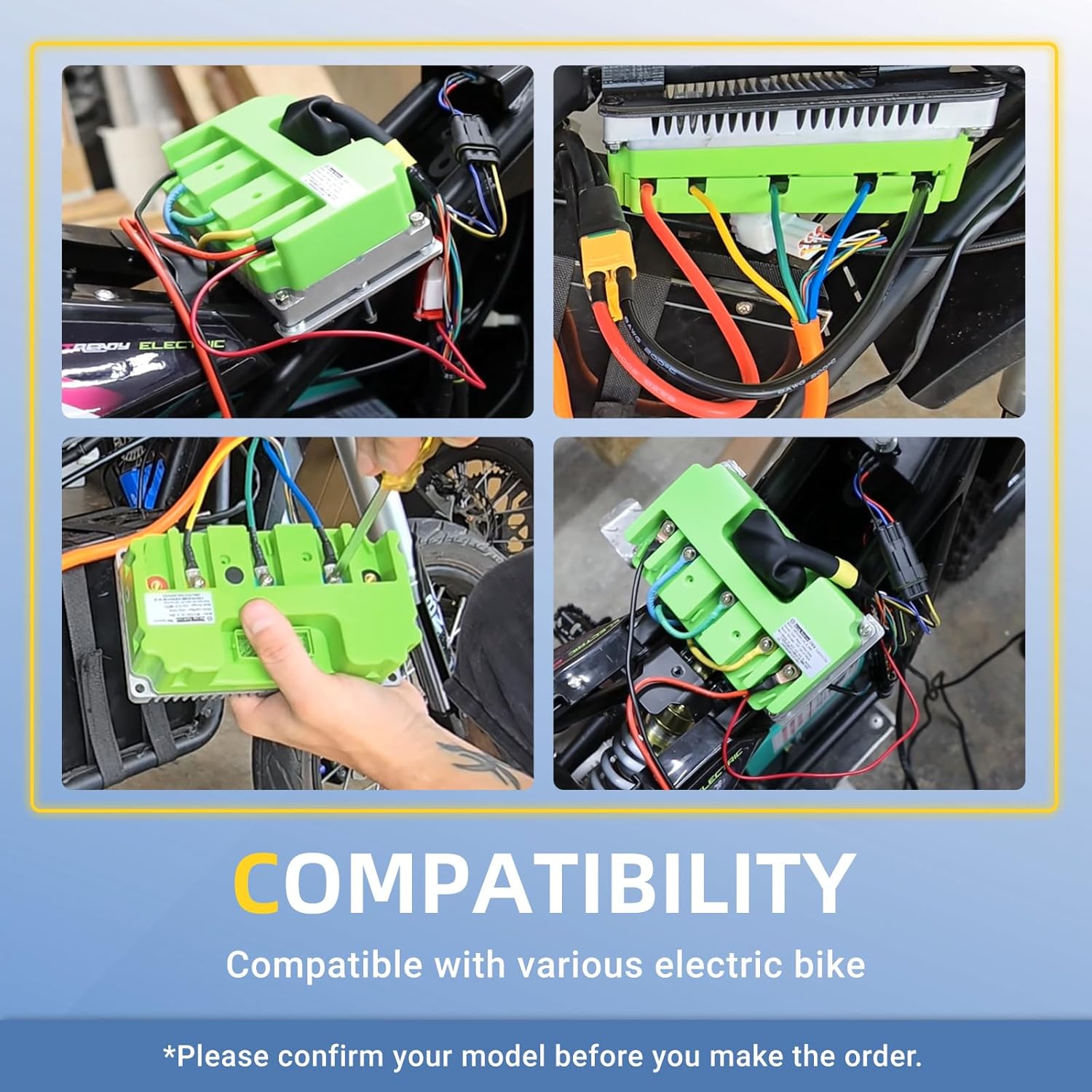 72V ND72300 Fardriver Controller BLDC, 300A Programmable High Power Brushless DC Motor Sine Wave Controller Fit for Electric Motorcycle Motor E-Bike Scooter Motor
