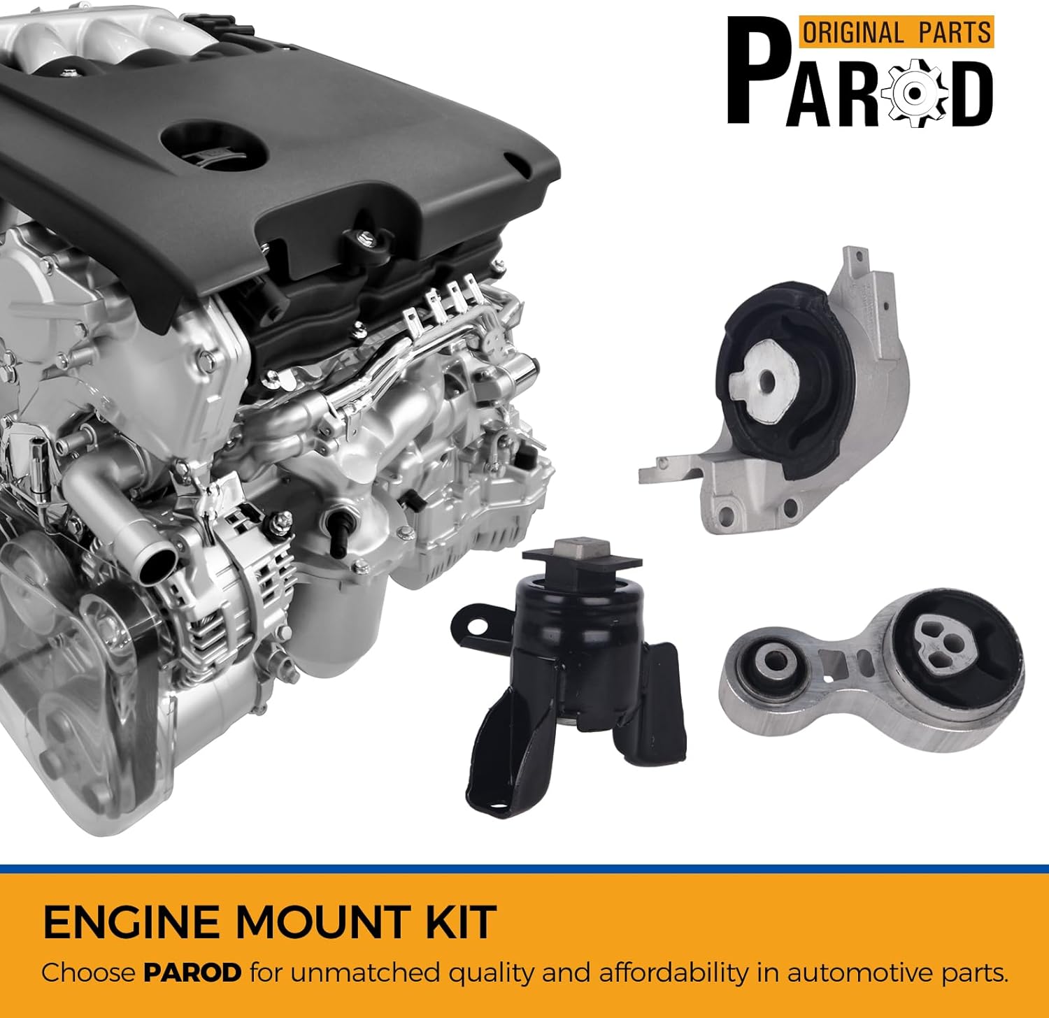 PAROD 3PCS Engine Motor Mount Transmission Fit for Ford Fusion 2010-2012, Mercury Milan 2010-2011 2.5L L4 Gas Automatic Trans Replace#A4431 A5556 A5740