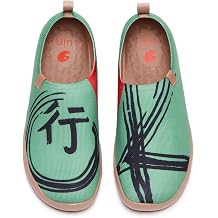 UIN Women's Art Painted Travel Shoes Slip On Knitted Casual Loafers Lightweight Comfort Fashion Sneaker You Can Do It 5.5