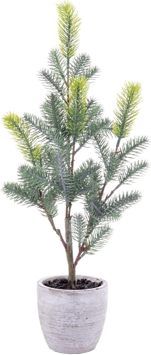 Vickerman 19" Artificial Blue Spruce Sapling Potted.