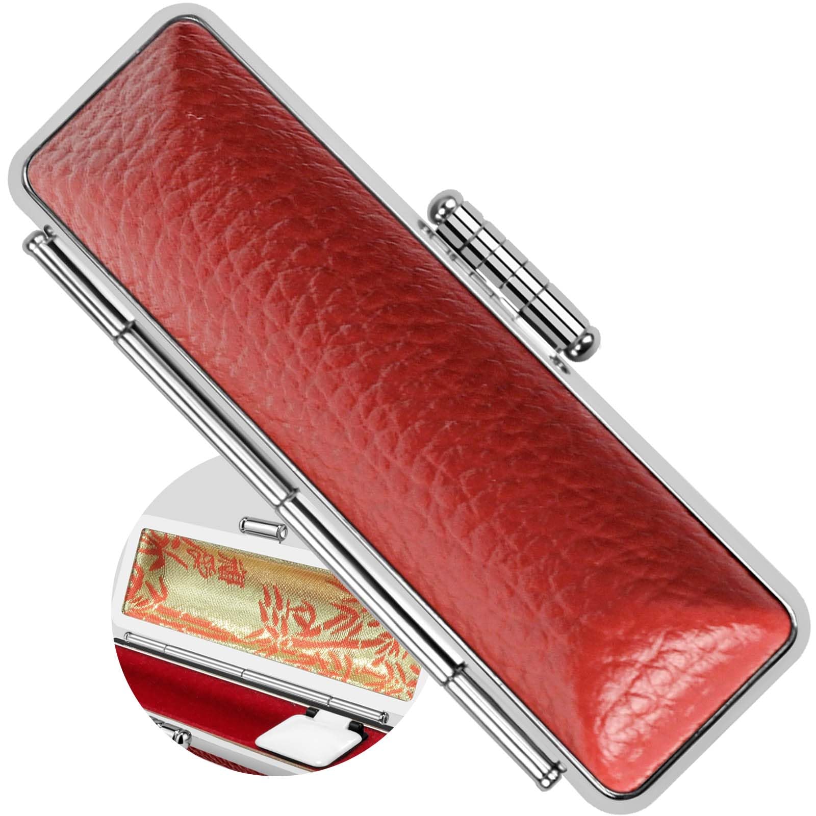 Amazon | No.3 stamp shop 印鑑ケース 朱竹 おしゃれ 高級革印鑑ケース