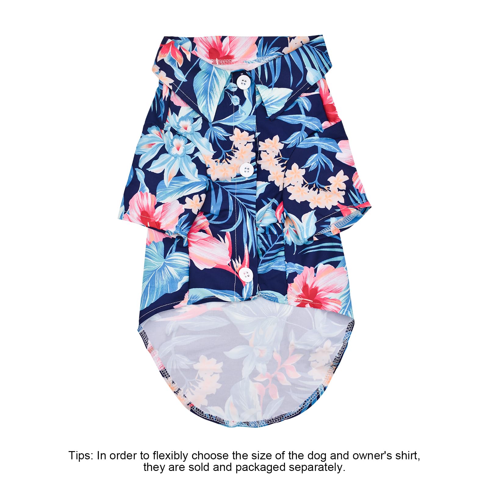 Wildox Dog Shirts Hawaiian Shirt for Small Medium Large Dogs Matching Dog and Owner Short Sleeves Beach Shirt Owner and Pet Shirts are Sold Separately (Blue2 Only for Pet, XX-Large)