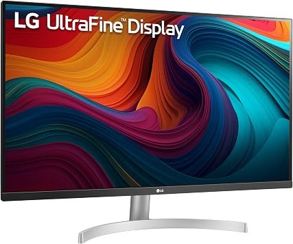 LG 32UN500-W Monitor 32 Ultrafine (3840 x 2160) Display, AMD FreeSync, DCI-P3 90% Color Gamut, HDR10, Built-in Speakers, 3-Side Virtually Borderless Design - Silver/White