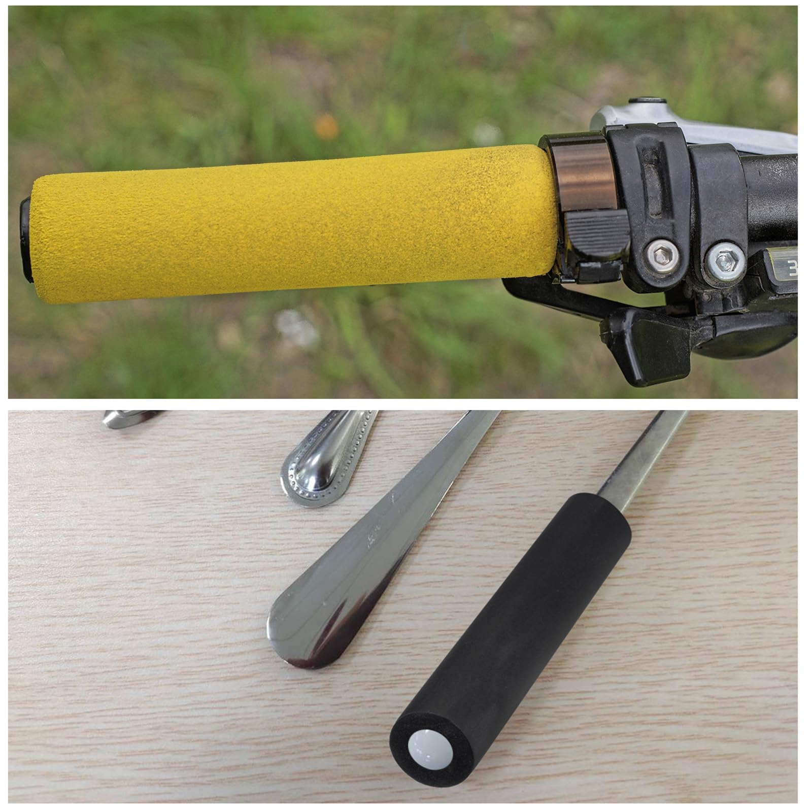 QUARKZMAN 2pz 10" Tubo Isolante per Tubi 1/4 Pollici(6mm) ID 5/8 Pollici(16mm) OD Tubo in Schiuma per Supporto Impugnatura, Nero