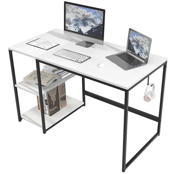 Buy Molblly 55 inch Computer Desk,Home Office Desk Study Table Study