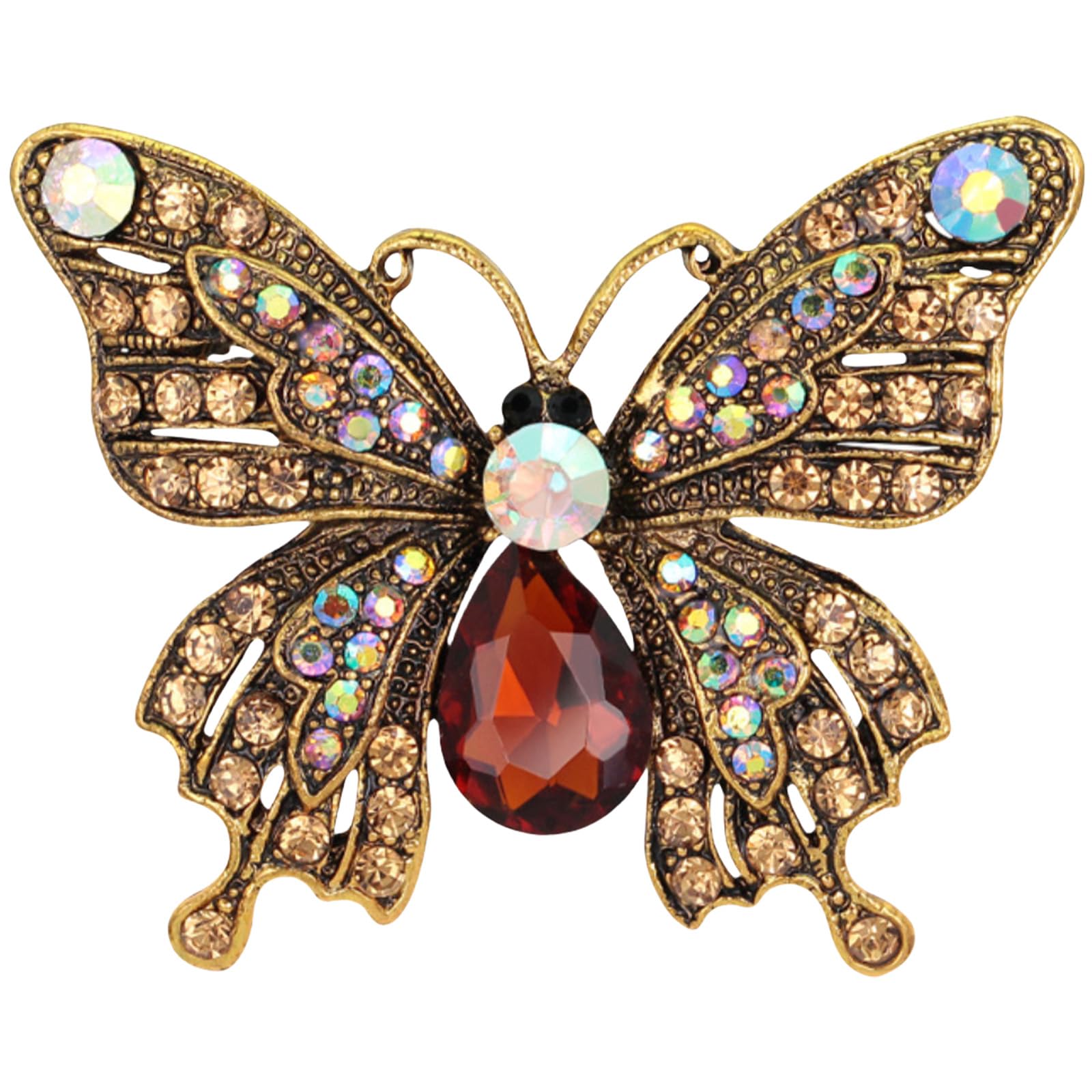 FAIRYGATE Anti Exposure Fixed Brooches Women Unisex Vintage Rhinestone Office Party Brooch Pins Lapel Pin Dress Suit Accessories Boutonniere — view 58