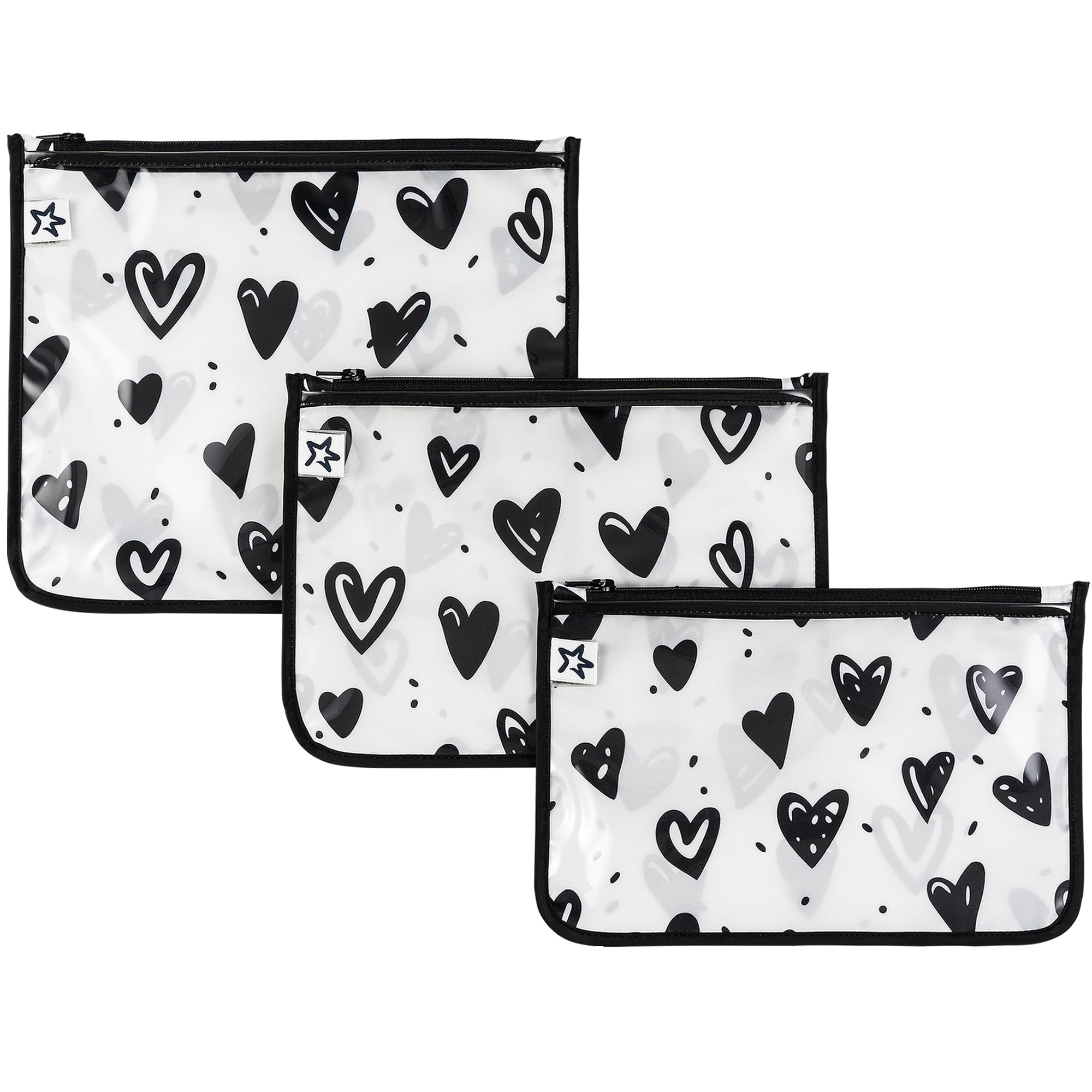 Tiny Twinkle Wickeltaschen-Organisationsbeutel | 3er-Pack auslaufsichere Reise-Organizer-Taschen mit durchsichtiger Vorderseite & TSA-zugelassenes Kulturbeutel-Set für Baby- und Mama-Essentials