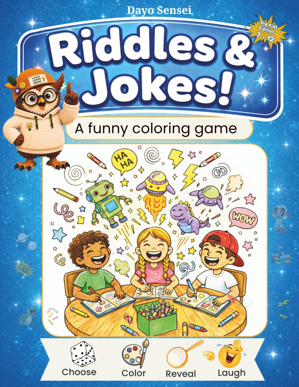 Riddles & Jokes - Color & Crack Up (Blue): Big Kids – Creative Thinkers Edition | Riddles, Jokes, Wordplay & Creative Fun for Kids Ages 7–13 (Color & Crack Up™ Creative Learning Collection)