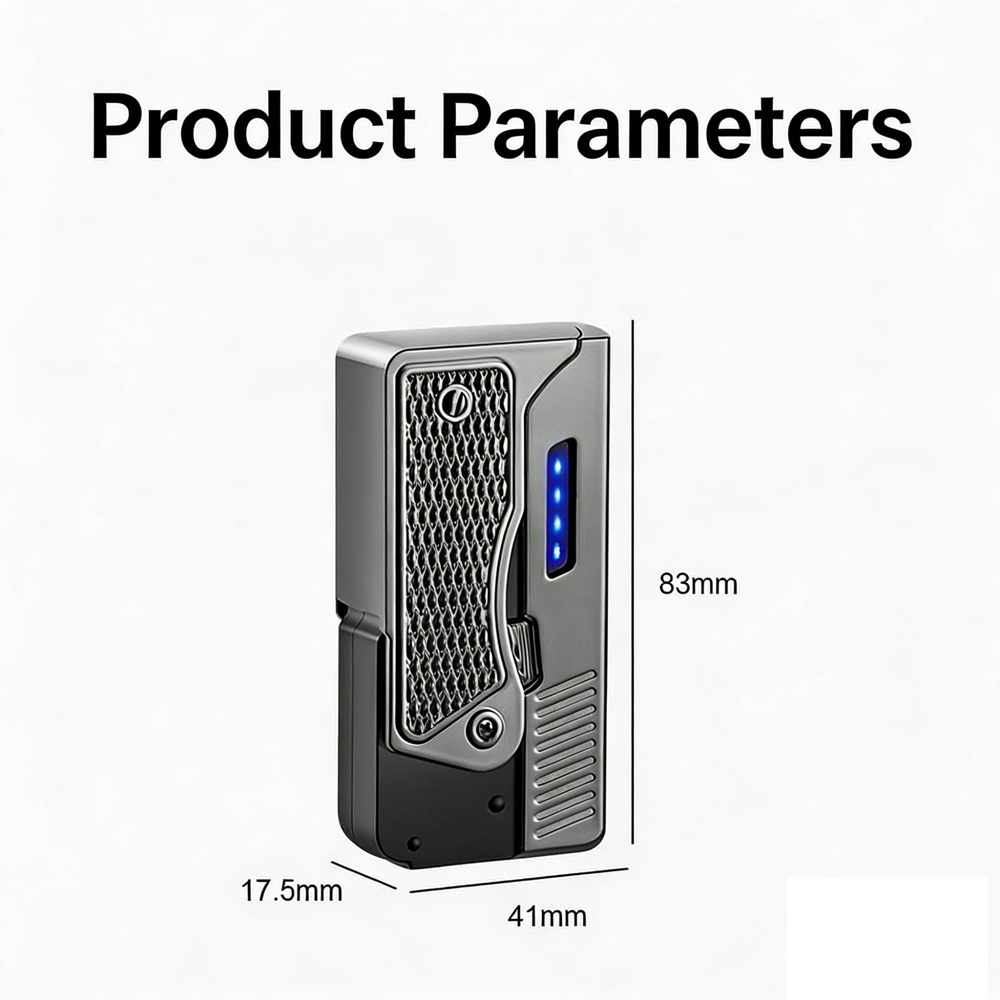 Briquet Torche à Jet Direct, Flamme à Jet Coupe-Vent, Butane Rechargeable, Briquet Portable Pliable for Une Utilisation intérieure et extérieure (Carburant Non Inclus)(Silver)