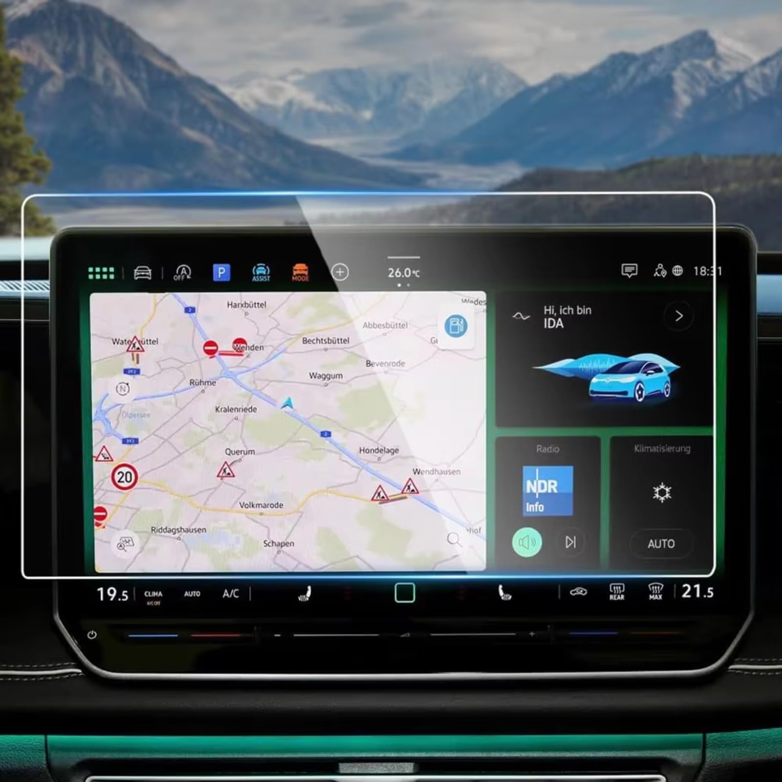 Kompatibel Mit VW Für Tiguan 2025, Auto-GPS-Displayschutz, Schutzfolie Für Das Zentrale Display, HD-klare Auto-Display-Abdeckung Displayschutzfolie