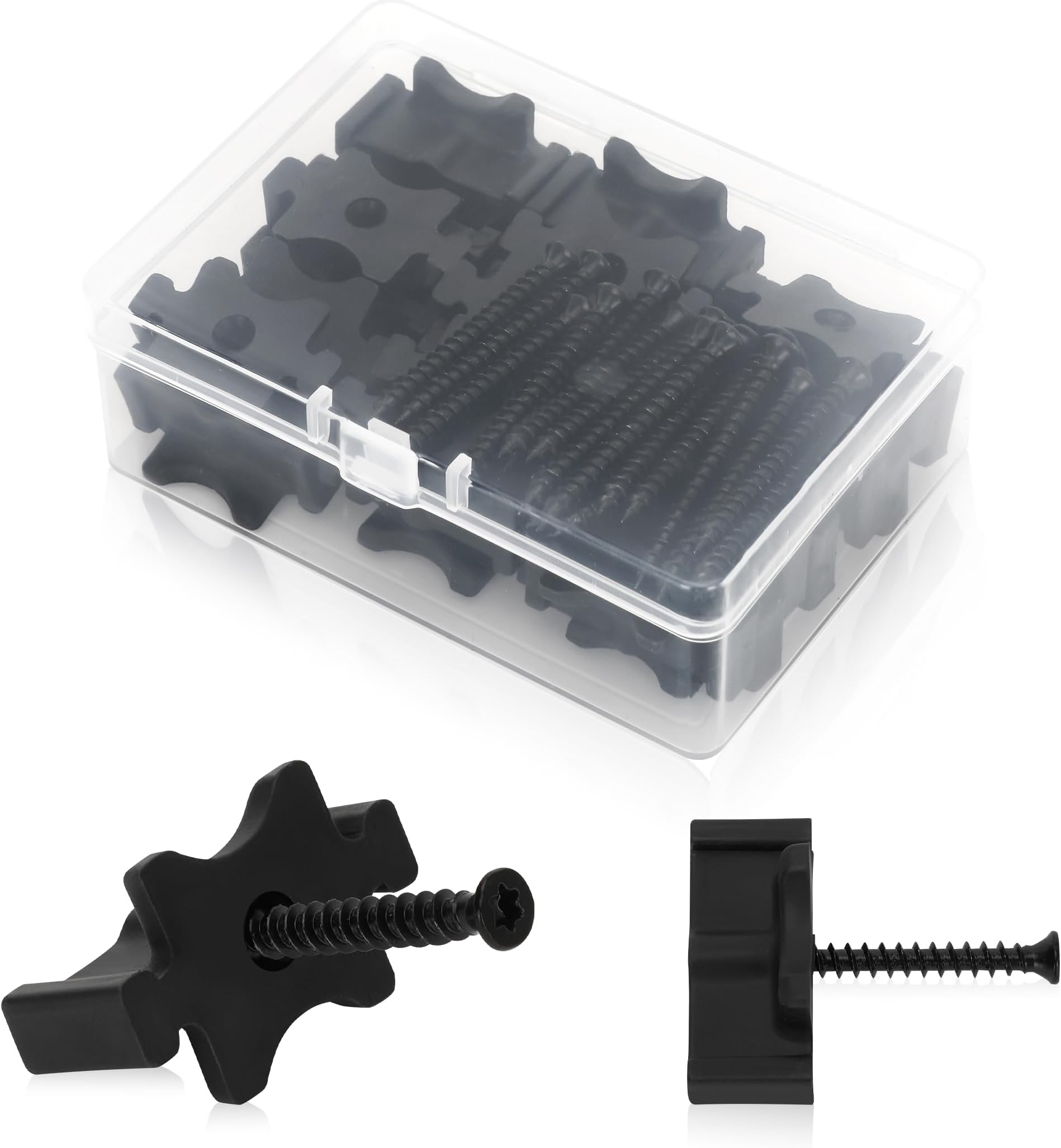 Upgraded 25PCS Hidden Deck Fasteners for Composite Decking Boards – Universal Hidden Fasteners for Composite and Wood Decks