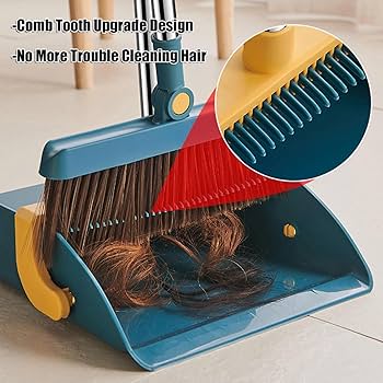 Amazon.co.jp: ちりとり付きほうきコンボセット、ほうきと