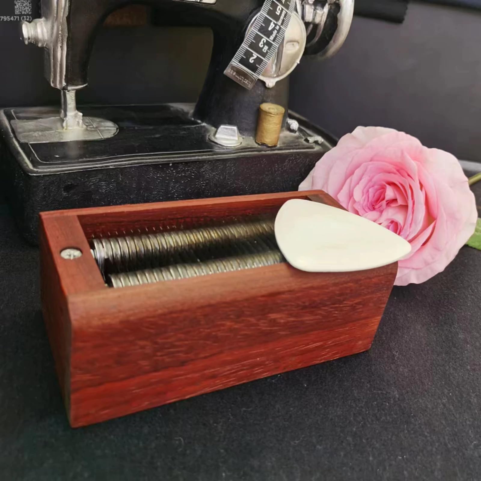 Temperamatite a gesso da sarto, strumento di precisione in legno con scatola di raccolta per cucito fai da te, trapuntatura, artigianato, leviga i bordi in gesso per linee precise