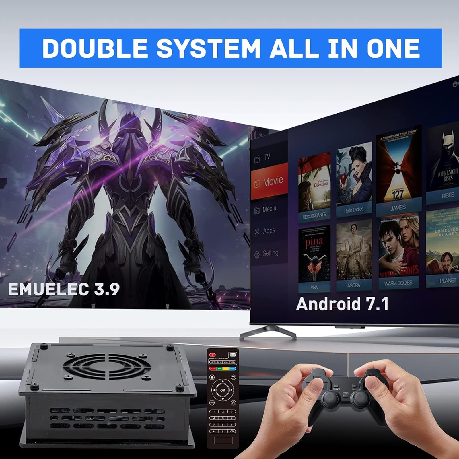 Super Console X PRO Plus, Konsola Do Gier Retro 256G, Konsola Do Gier Retro Z Wyświetlaczem HD I 2 Konsolami Do Gier, System Gier Android I Emuelec W 1, Dla Wyjścia TV 4K HD/AV