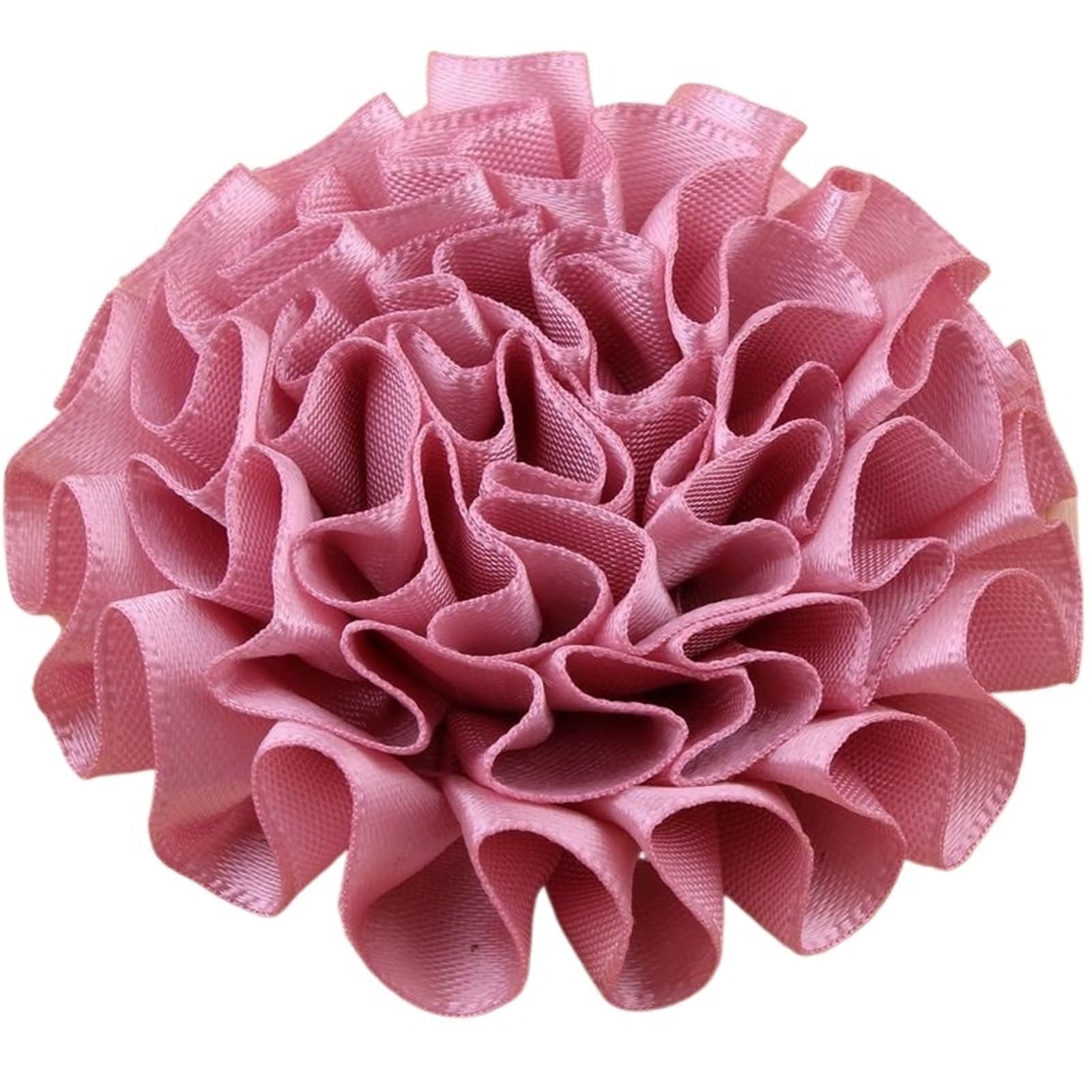 WEKONUMEX Artificial Flower Heads, Chiffon Artificial Flower Heads Pack Of 10 Multicolor For Wedding DIY Crafts(Roze)