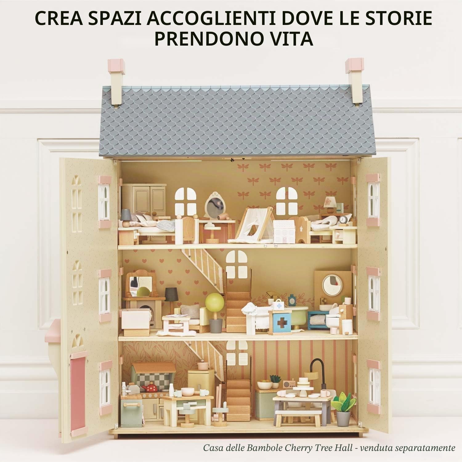 Le Toy Van - Wooden Daisylane Dining Room Dolls House Accessories Play Set For Dolls Houses , Dolls House Furniture Sets - Suitable For Ages 3+