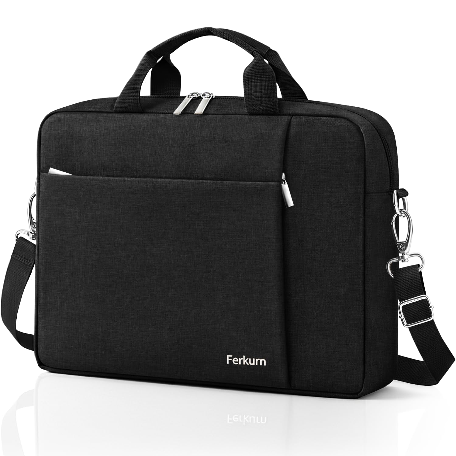 Ferkurn Laptop Bag Case for Women Men Computer Bag Compatible with HP Envy Pavilion Omen/LG Gram/MSI/Dell Inspiron XPS/Lenovo/Acer, Shoulder Strap