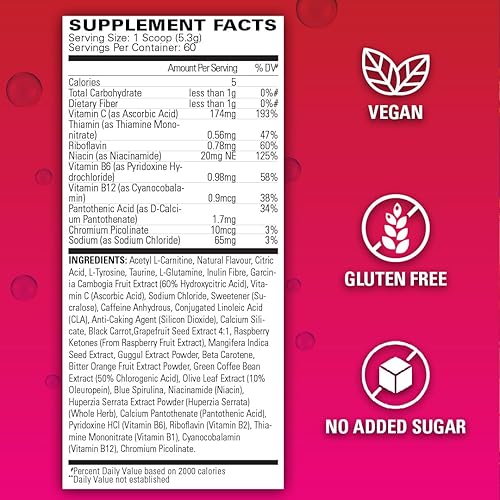 Miniatura 9 de EHPlabs OxyShred - Suplemento termogénico para triturar clínicamente probado promueve la trituración refuerzo de energía preentrenamiento refuerzo