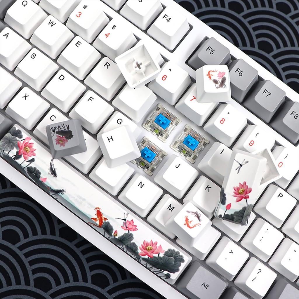 Ergonomiczny zestaw nasadek klawiszy PBT 118 klawiszy do klawiatur mechanicznych sublimacji barwników