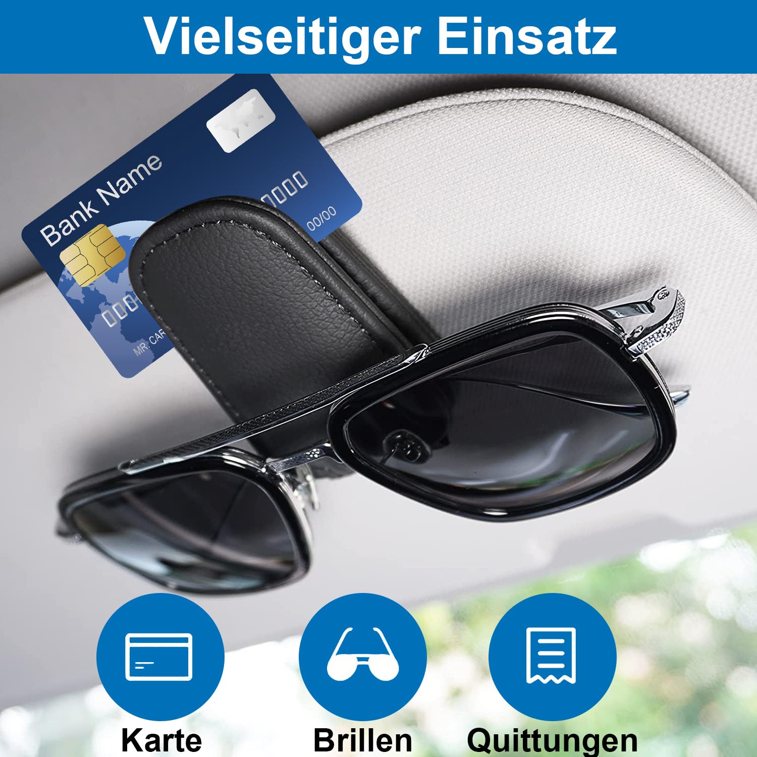 Brillenhalter Für Sonnenblende Auto Brillenhalter Für Die Auto-Sonnenblende, Halterung Für Sonnenbrillen Brillenhalterung Für Sonnenblende