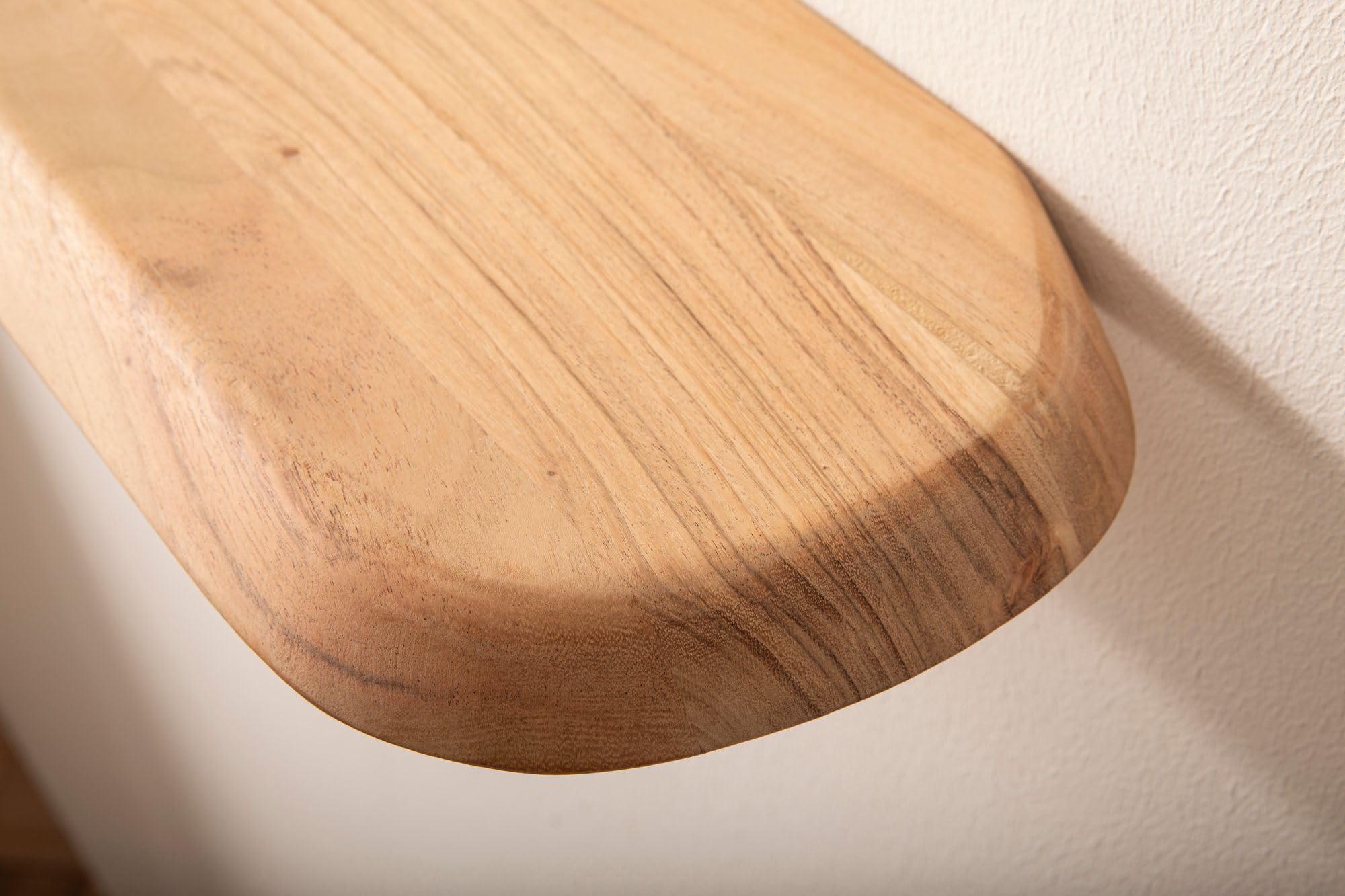 WOHNLING Étagère Murale 120 cm Acacia Massif, Étagère Flottante Organique