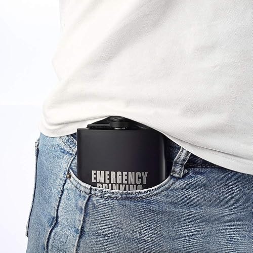 Miniatura 4 de Agua potable de emergencia, JXS - Frasco de cadera de acero inoxidable 188#304 de 8 onzas para licor, a prueba de fugas, con embudo de regalo