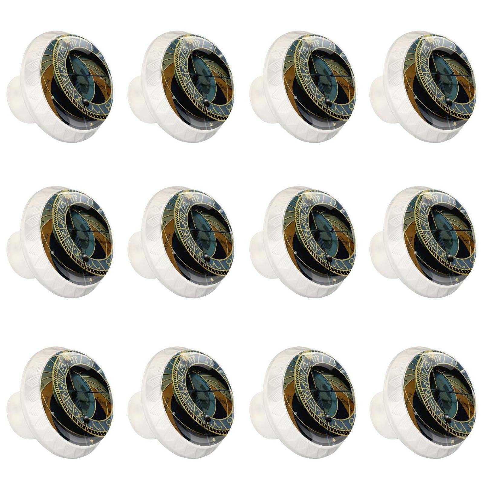 Prague Lot de 12 boutons de placard ronds Blanc