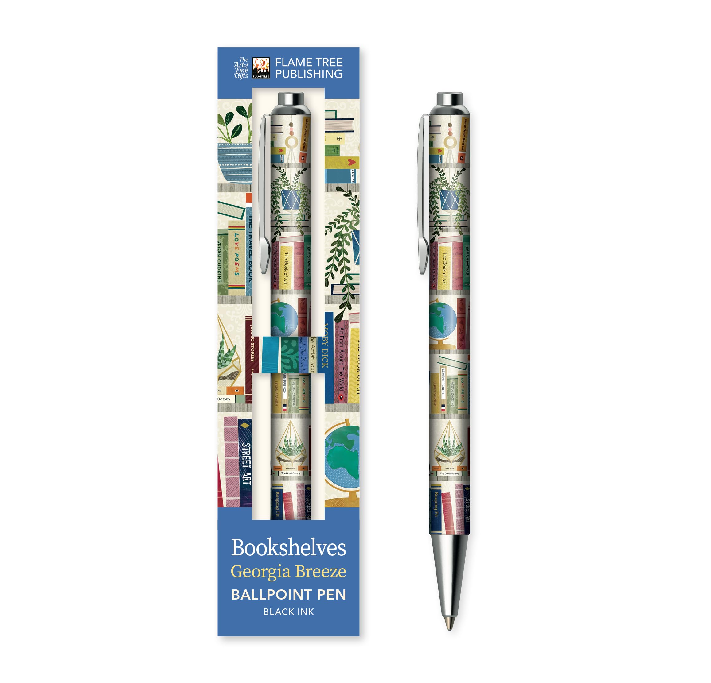 Georgia Breeze: Bookshelves Boxed Decorative Ballpoint Pen (Boxed Ballpoint Pens)