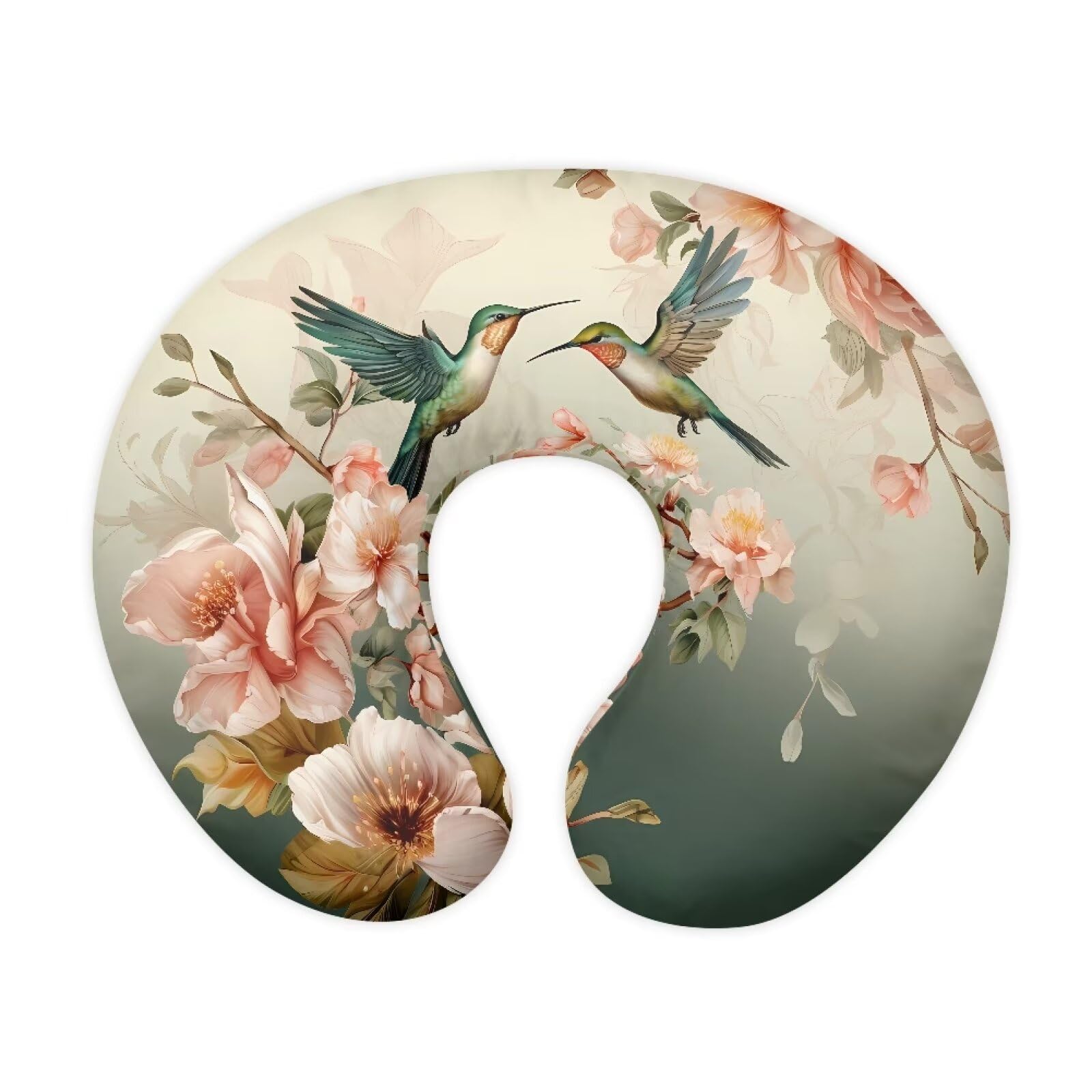 Jndtueit Hummingbird Peony Nursing Pillow Cover Breastfeeding Pillow Case Infant Feeding Cushion Cover Fit for Nursing Pillows for Newborn and Moms