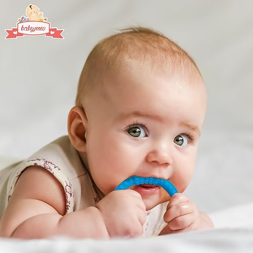 Miniatura 3 de Babynow - Anillos de dentición  Chupetes sensoriales para bebés de 0 a 12 meses, juguete sensorial para masticar, consolador, chupete para bebés,