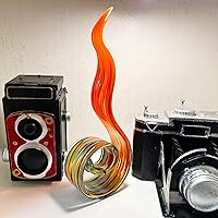 Vista 5 de 11.4" Tall Hand-Blown Glass Sculpture Murano-Style Sculpture Art Ornament Statue Figurines Home Decor Accent Piece Coastal Ocean Nautical Home