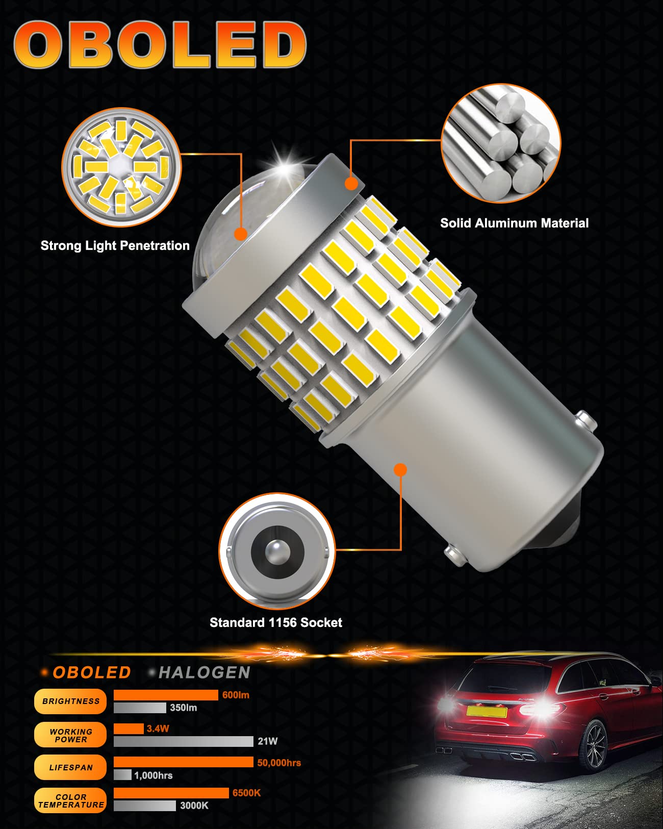 2 Lampadine LED T20 W21W 7443 - Per Retromarcia, Freno E Luci Di Marcia, 6500K Bianco - Foto 11