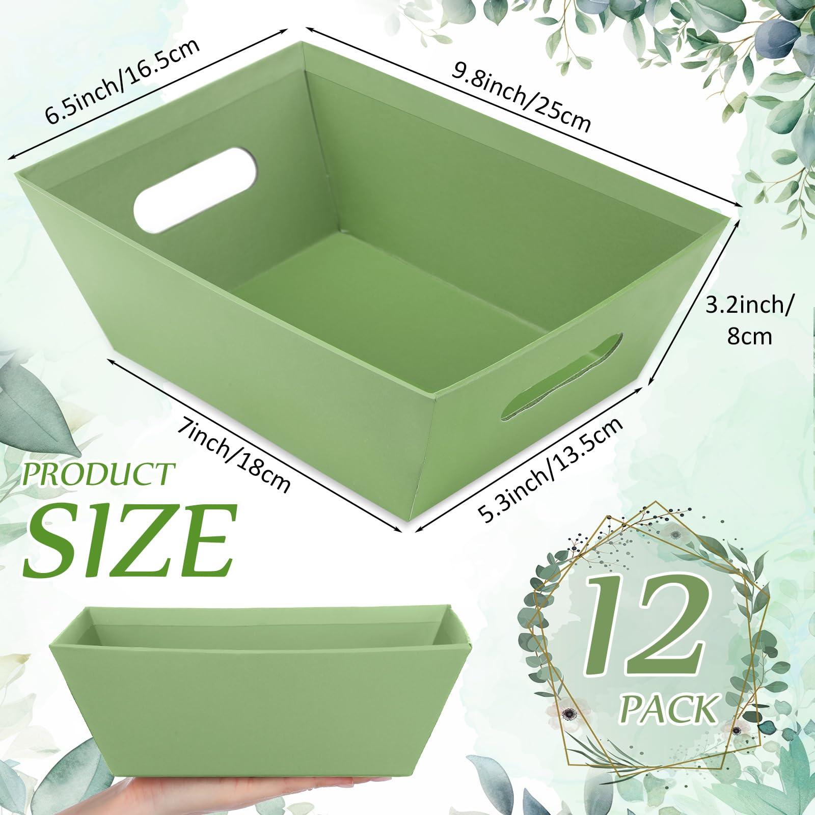 Cesta de regalo vacía de 44 piezas, incluye 12 cestas de regalo vacías, 12 bolsas de plástico para cestas de regalo y 20 lazos para bodas, Acción de Gracias, Navidad, fiesta, envoltura de regalos