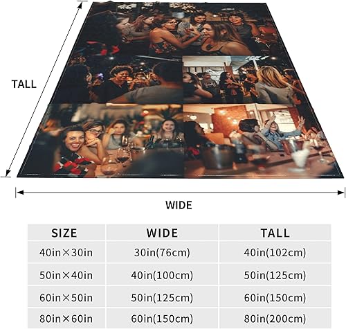Miniatura 10 de Manta personalizada con fotos, texto, mantas personalizadas para adultos y niños, manta personalizada con imágenes para amor, boda, cumpleaños,