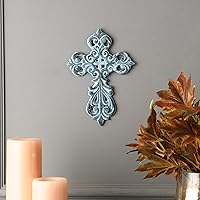 Vista 4 de Ardour Cruz de pared decorativa de metal decoraciones espirituales de metal para el hogar religioso colgante cruz decoración de pared 8.6 x 6.2