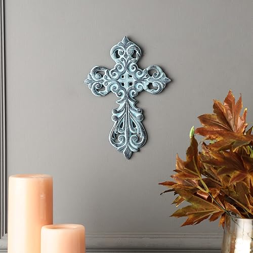 Miniatura 4 de Ardour Cruz de pared decorativa de metal decoraciones espirituales de metal para el hogar religioso colgante cruz decoración de pared 8.6 x 6.2