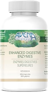 Avena Originals - Enhanced Digestive Enzymes - Natural Enzymes to Aid Digestion and Support Gut Health (500 Caps)