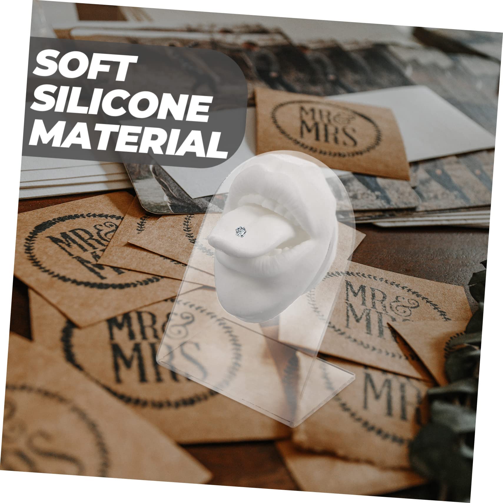 Healeved 2sets Facciali Silicone Per Piercing Lingua Esercizi Simulazione Facile Usare Superficie e Flessibile Per Dimostrazioni Piercing