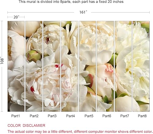 Miniatura 6 de Papel tapiz floral para sala de estar, mural de pared con diseño de rosas para dormitorio, sofá (no se pega ni se pega)