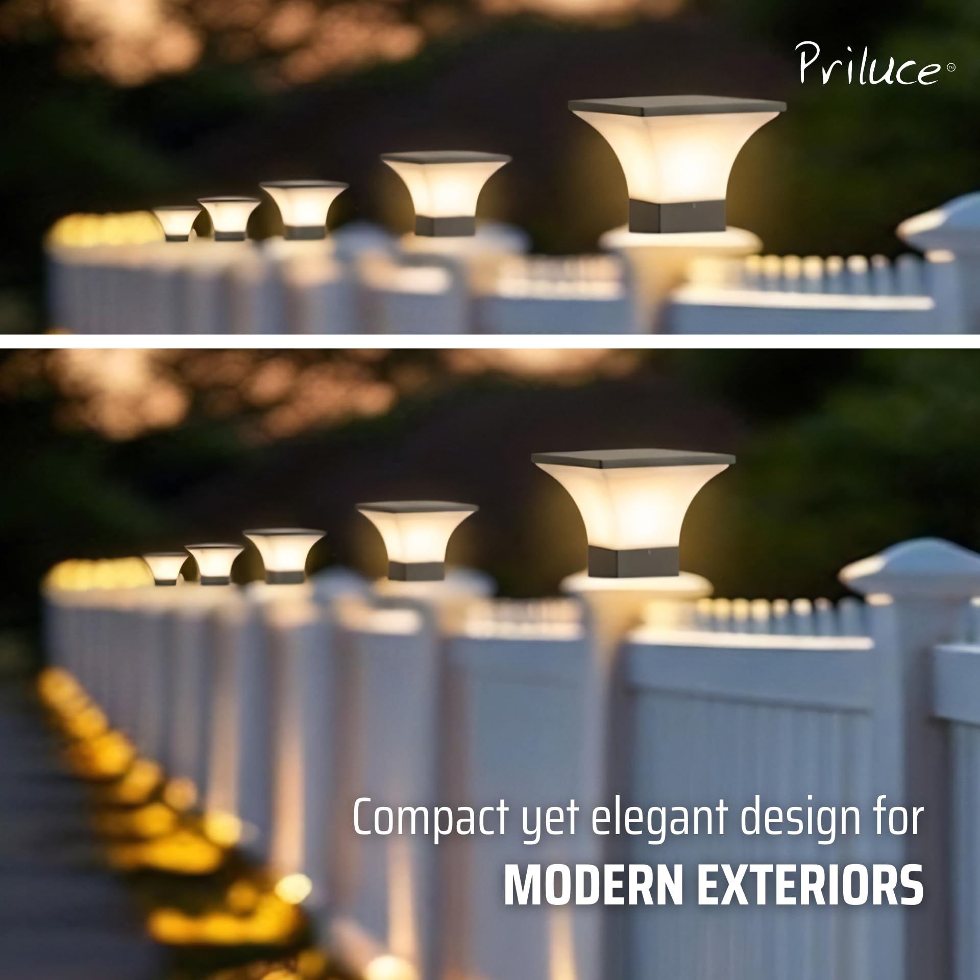 PRILUCE Outdoor E27 Gate & Pathway Light | Graphite Grey | IP65 Waterproof | Die-Cast Aluminium 4
